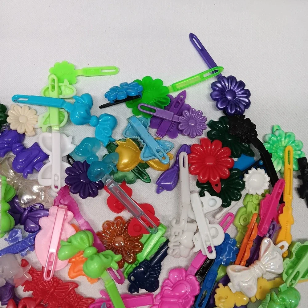 VTG Goody Mixed Plastic Hair Kid Clips Barrettes 88 Piece Lot 70s 80s 90s Shapes